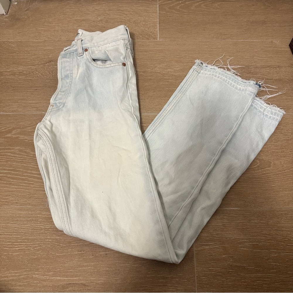 Balenciaga Distressed Light Wash Denim Jeans